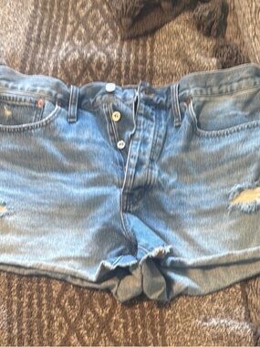 Madewell Light Blue Curvy Relaxed Denim Jean Shorts